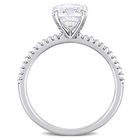 Julianna B 14K White Gold Created Sapphire and Diamond Ring