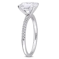 Julianna B 14K White Gold Created Sapphire and Diamond Ring