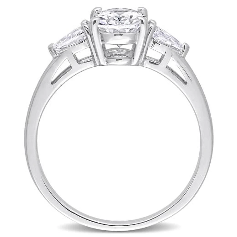 Julianna B Sterling Silver Cubic Zirconia 3 Stone Ring