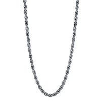 Stainless Steel Gun Metal Rope Chain