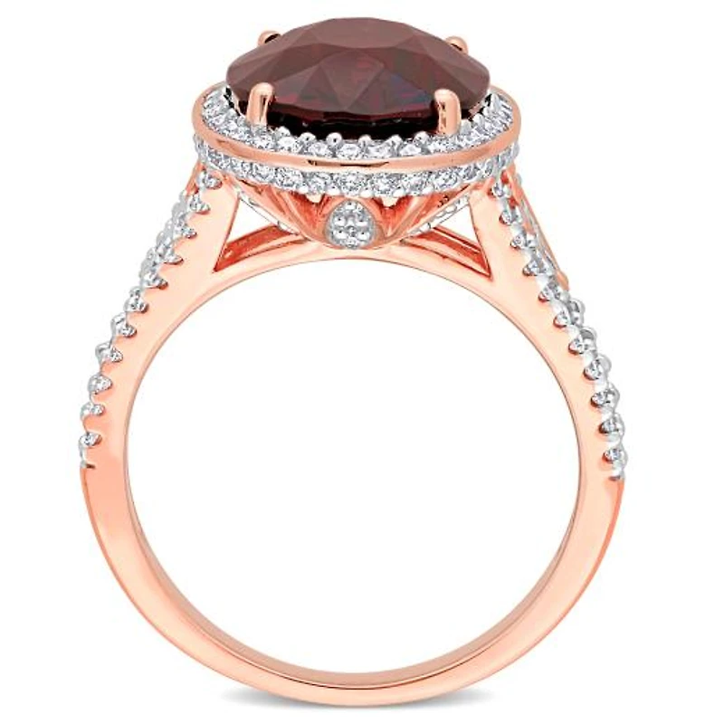 Julianna B 14K Garnet and Diamond Cocktail Ring