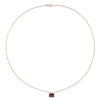 Julianna B 14K Rose Gold Garnet and Diamond Necklace