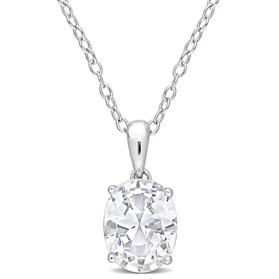 Julianna B Sterling Silver White Topaz Pendant