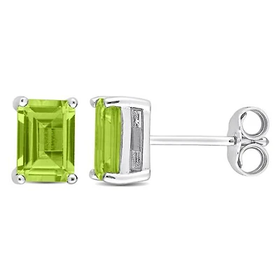 Julianna B Sterling Silver Peridot Stud Earrings