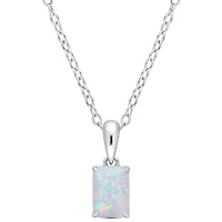 Julianna B Sterling Silver Created Opal Pendant