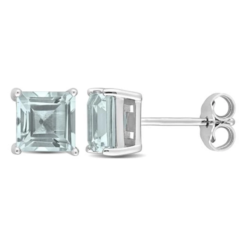 Julianna B Sterling Silver Sky Blue Topaz Stud Earrings