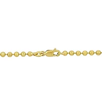 Julianna B 10K Yellow Gold 9" 3MM Diamond Cut Ball Link Anklet