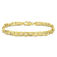 Julianna B 10K Yellow Gold 9" 7MM Mariner Link Bracelet