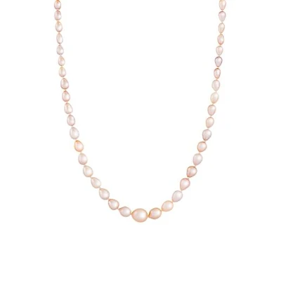Sterling Silver 18" 4-9MM Multicoloured Freshwater Pearl Necklace
