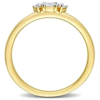 Julianna B 14K Yellow Gold 0.15CTW Diamond Three-Stone Ring