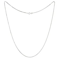 10K White Gold 18" Box Link Chain