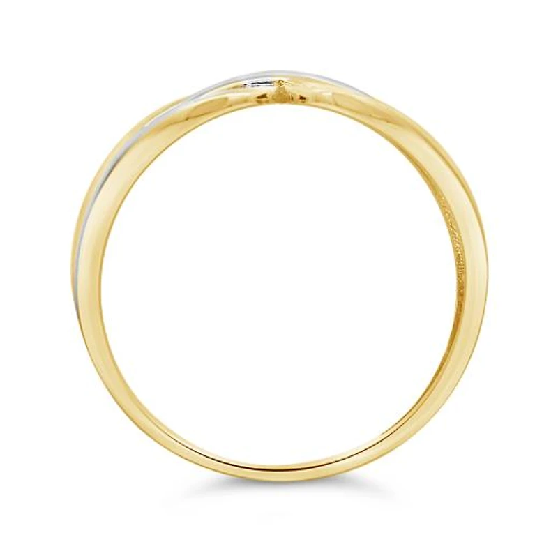 10K Yellow & White Gold Open Work Ring