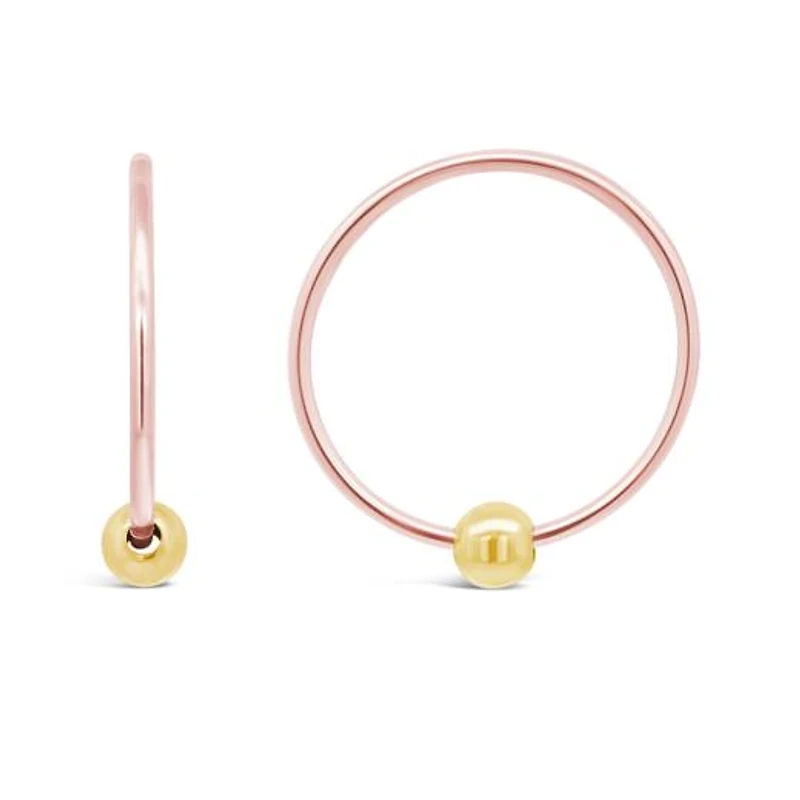 10K Rose Gold Sleeper with Bead