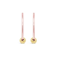 10K Rose Gold Sleeper with Bead