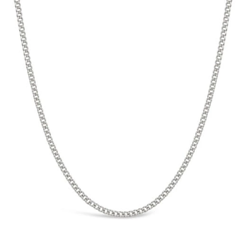 10K White Gold 24" Semi-Solid Miami Cuban Chain