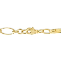 10K Gold 7.5" Oval Paperclip Link Bracelet
