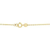 10K Yellow Gold Large Heart 18" Necklace