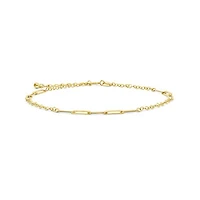 10K Yellow Gold 8.5" Paperclip Link Anklet