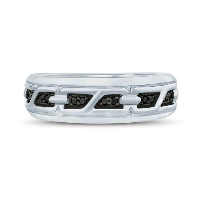 Sterling Silver Black Diamond Ring