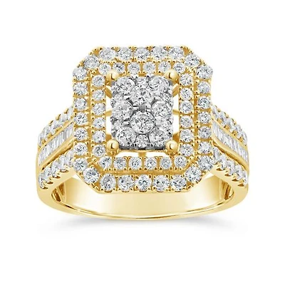 10K Yellow Gold 1.50CTW Diamond Fashion Ring