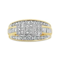 10K Yellow Gold 1.00CTW Princessa Diamond Ring