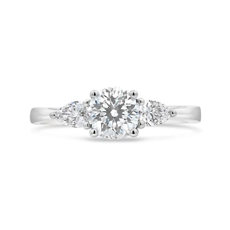 Blossom 14K White Gold Lab Grown 1.30CTW Diamond Three-Stone Ring