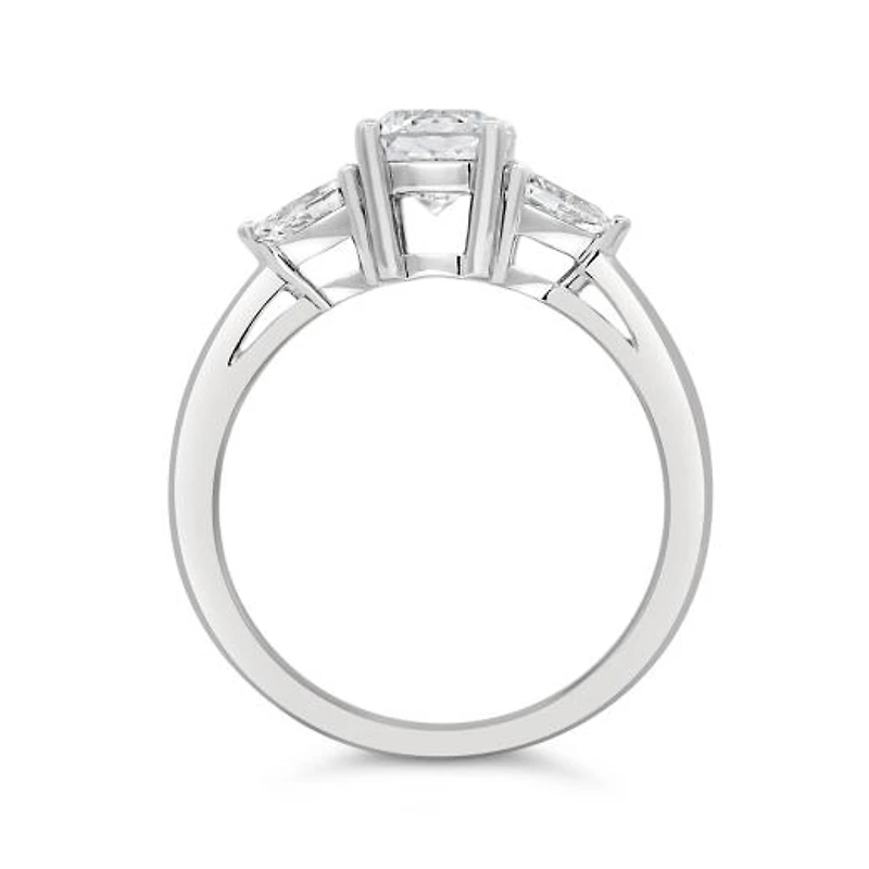 Blossom 14K White Gold Lab Grown 1.30CTW Diamond Three-Stone Ring