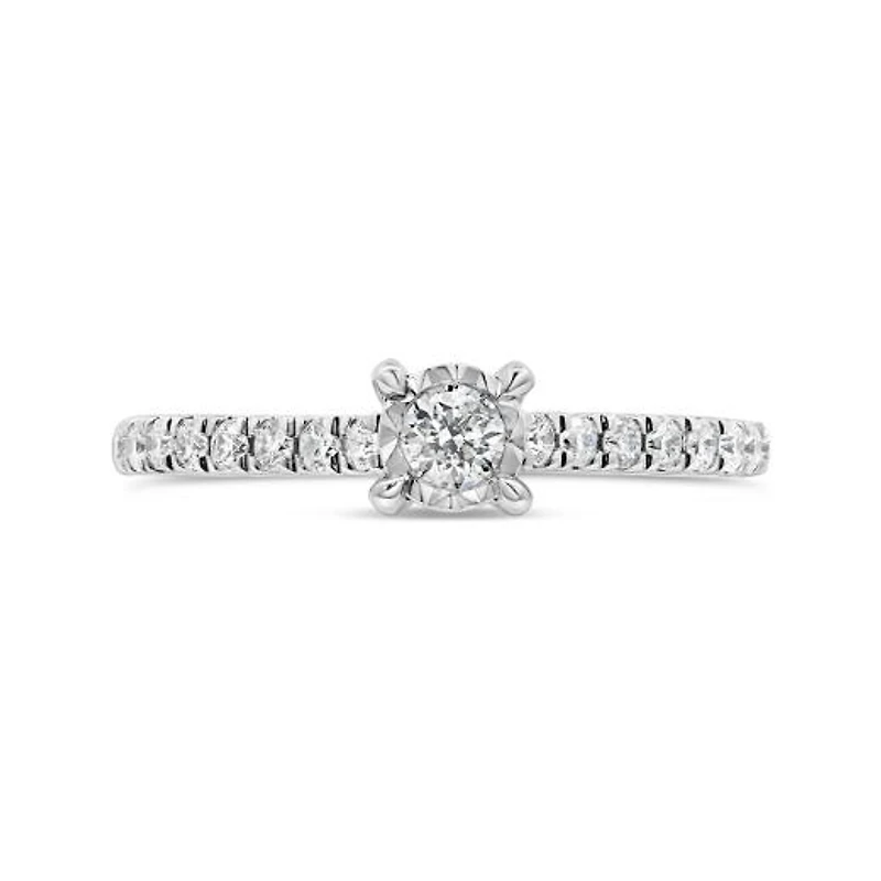 Glacier Fire 10K White Gold Canadian 0.37CTW Diamond Bridal Ring