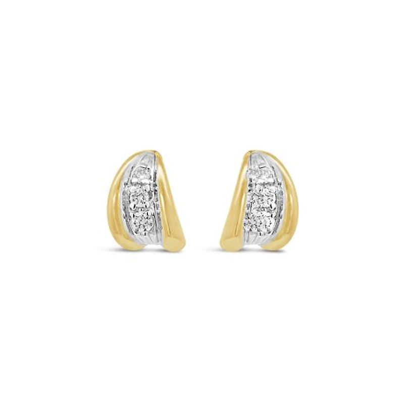 Glacier Fire 10K Yellow Gold Canadian 0.10CTW Diamond Earrings