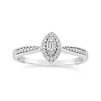 Sterling Silver 0.15CTW Diamond Promise Ring