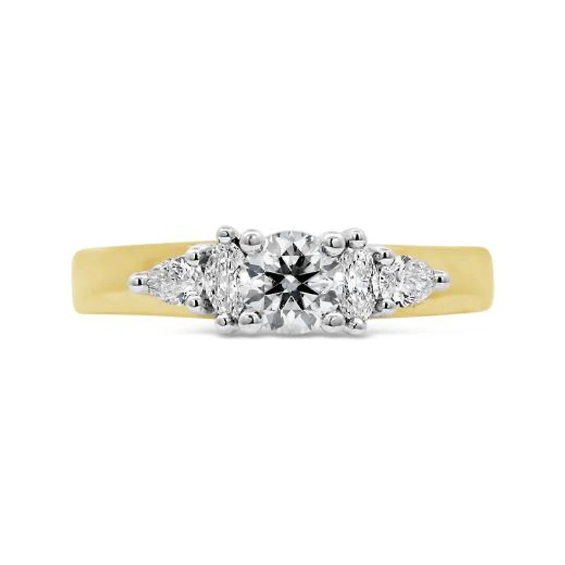 Glacier Fire 14K Yellow Gold Canadian 0.66CTW Diamond Bridal Ring