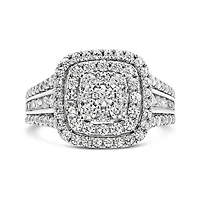 New Brilliance 10K White Gold Lab Grown 1.51CTW Diamond Fashion Ring