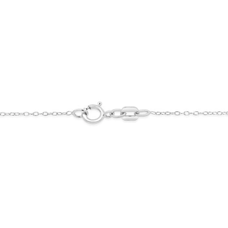 Sterling Silver Round Diamond Pendant