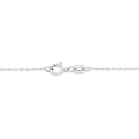 Sterling Silver Round Diamond Pendant