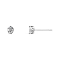 Bouquet 10K White Gold 0.13CTW Diamond Fashion Stud Earrings