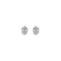 Bouquet 10K White Gold 0.13CTW Diamond Fashion Stud Earrings