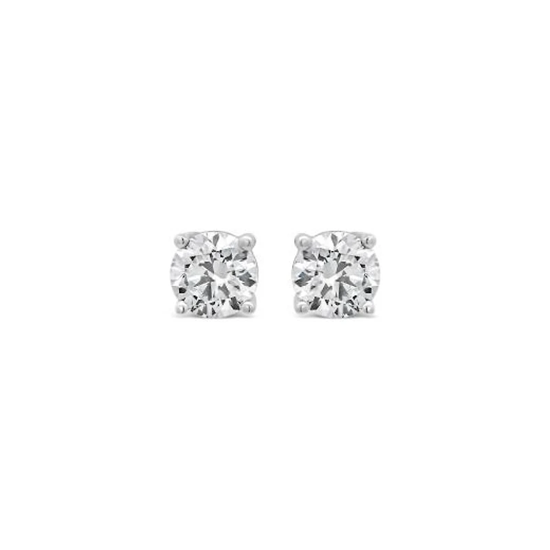 New Brilliance 14K White Gold Lab Grown 1.00CTW Diamond Stud Earrings