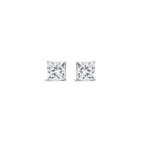 New Brilliance 14K White Gold Lab Grown 1.00CTW Princess Diamond Stud Earrings