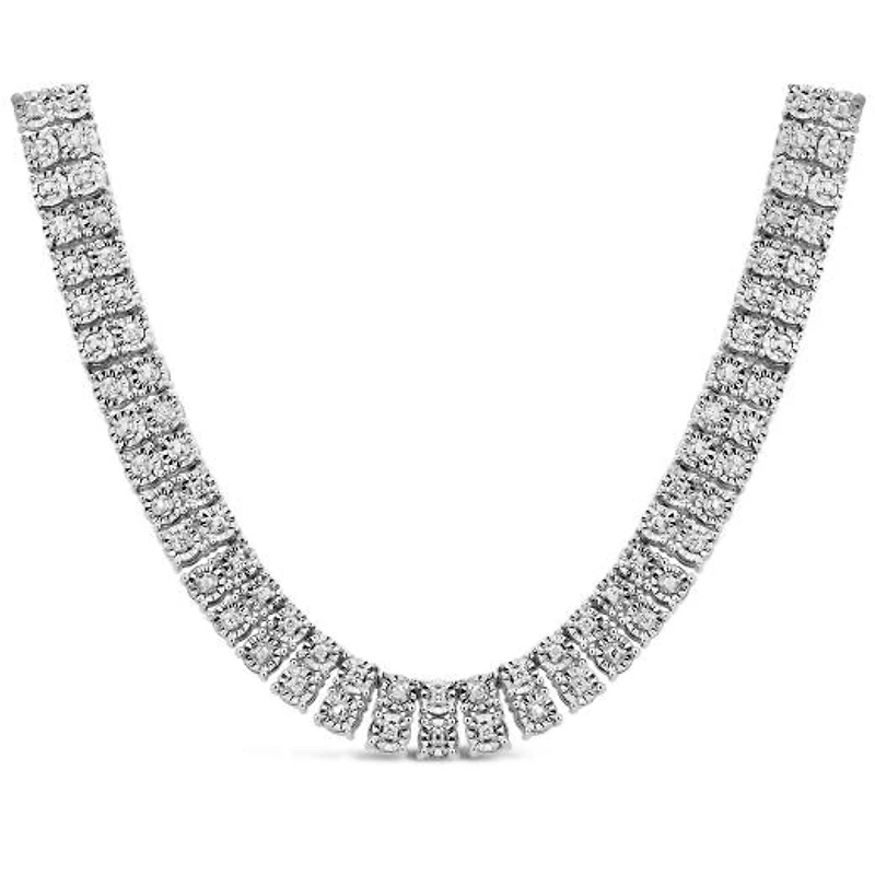 Sterling Silver 1.00CTW Diamond 24" Unisex Chain