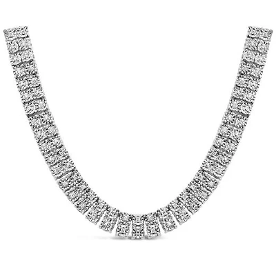 Sterling Silver 1.00CTW Diamond 24" Unisex Chain