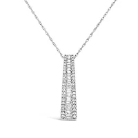 New Brilliance 10K White Gold Lab Grown 0.45CTW Diamond Bar Pendant