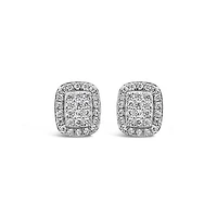New Brilliance 10K White Gold Lab Grown 0.45CTW Diamond Fashion Stud Earrings