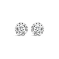 New Brilliance 10K White Gold Lab Grown 1.00CTW Diamond Stud Earrings