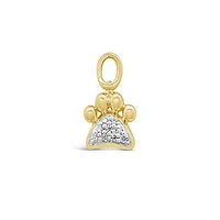 Charmables 10K Yellow Gold Diamond Paw Interchangeable Charm