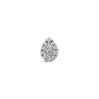 Charmables 10K Yellow Gold Diamond Pear Shaped Single Stud Earring