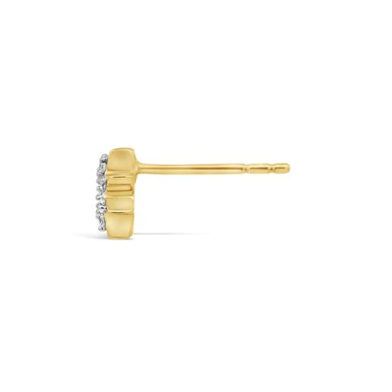 Charmables 10K Yellow Gold Diamond Sun Single Stud Earring