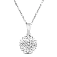 Bouquet 10K White Gold 0.38CTW Diamond Pendant