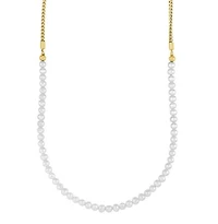 Stainless Steel Franco chain with Pearls