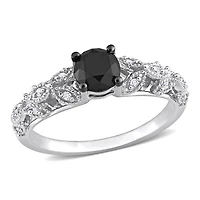 Julianna B 14K White Gold Black & White 1.00CTW Diamond Fashion Ring