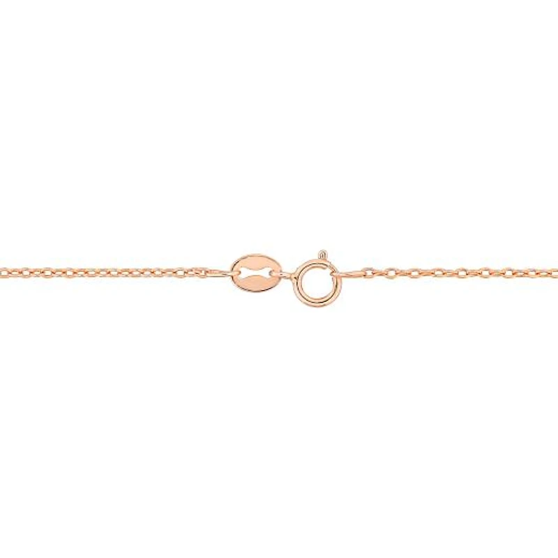 Julianna B Rose Plated Sterling Silver Heart Shape Pink Opal Necklace